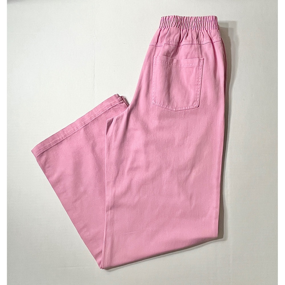Double Zero Wide Leg Pants Womens Small Pink Pull On Trousers Skaterโ Hipster